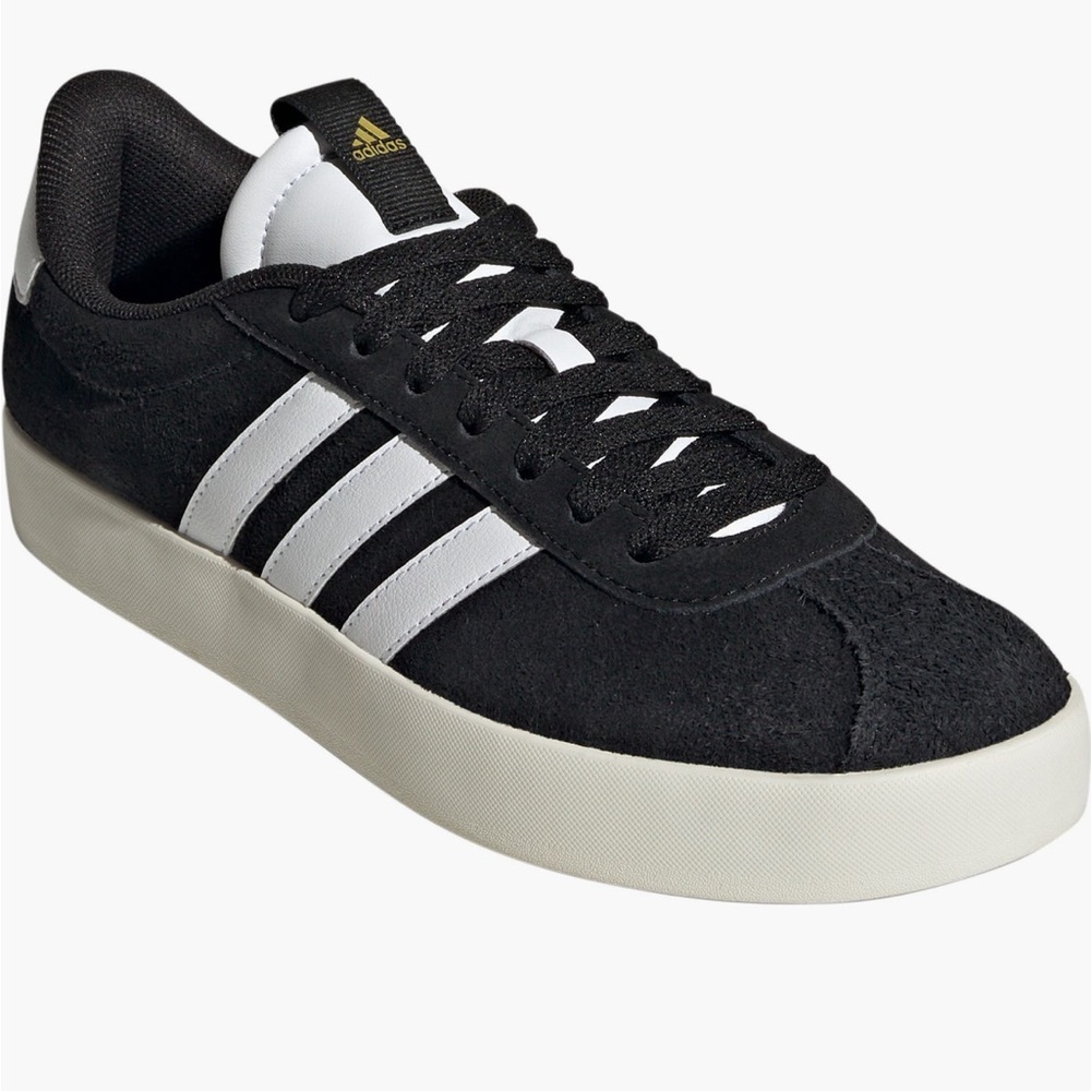 Adidas Black and White Suede Sneakers - Picture 2 of 11